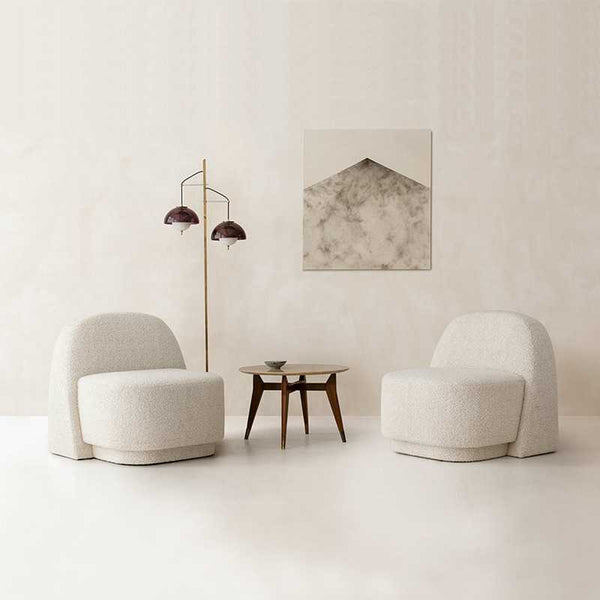 كرسي غرفة المعيشه بتصميم هادئ