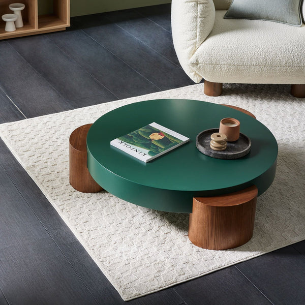 طاولة قهوة مستديرة بتصميم عصري وجذاب