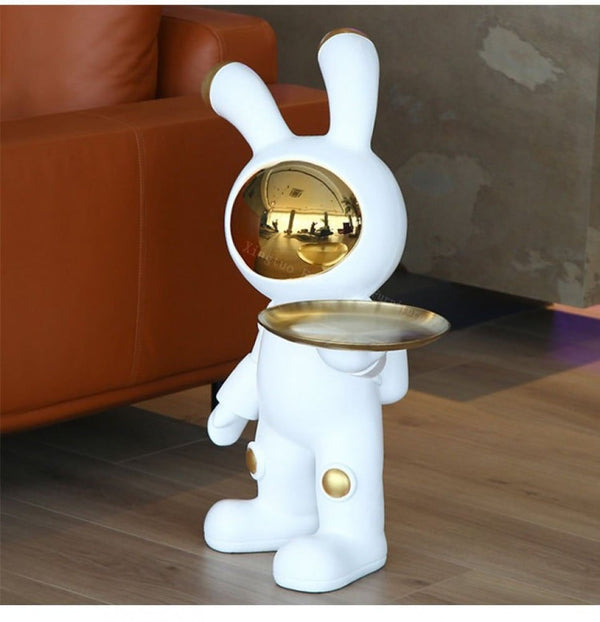 طاوله جانبيه مع صينيه تقديم بتصميم الارنب