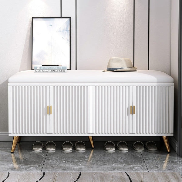 خزانة احذية  انسيابية مع مقعد جلوس