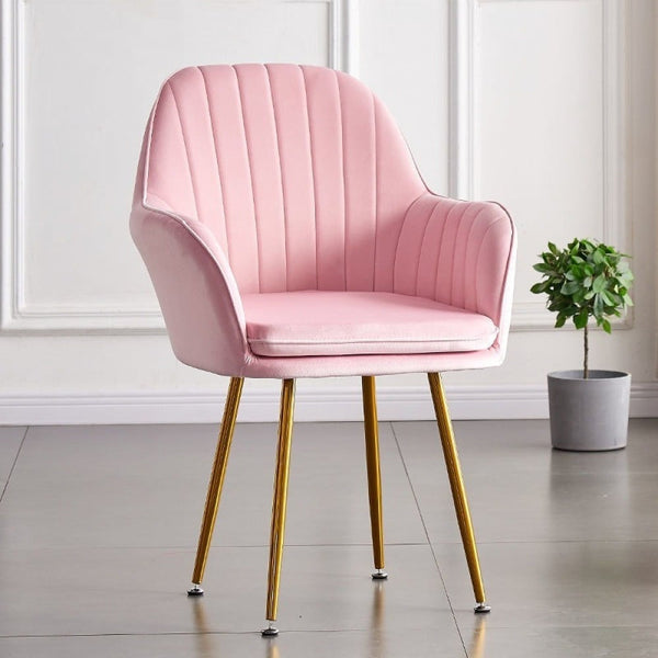 كرسي مفرد من القماش المخملي