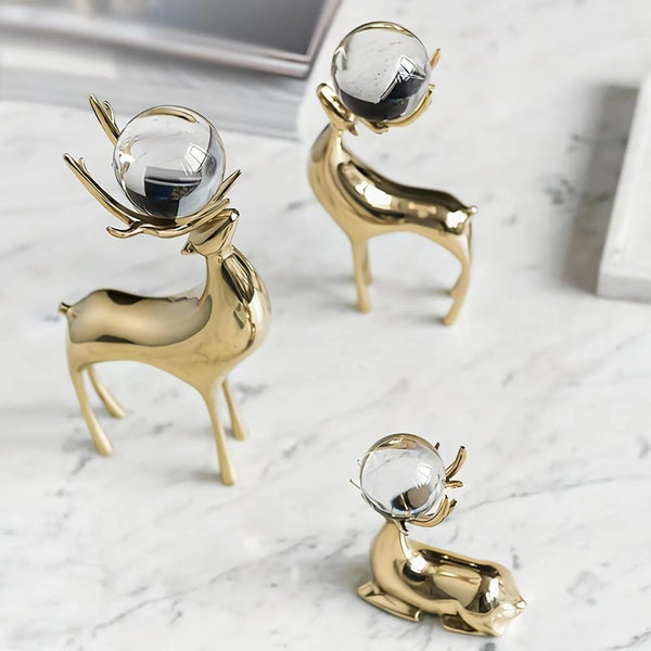 طقم ديكور مع بلورات زجاجيه