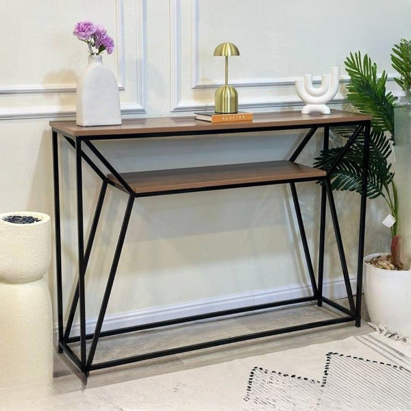 مدخل كونسول اسود دورين خشب