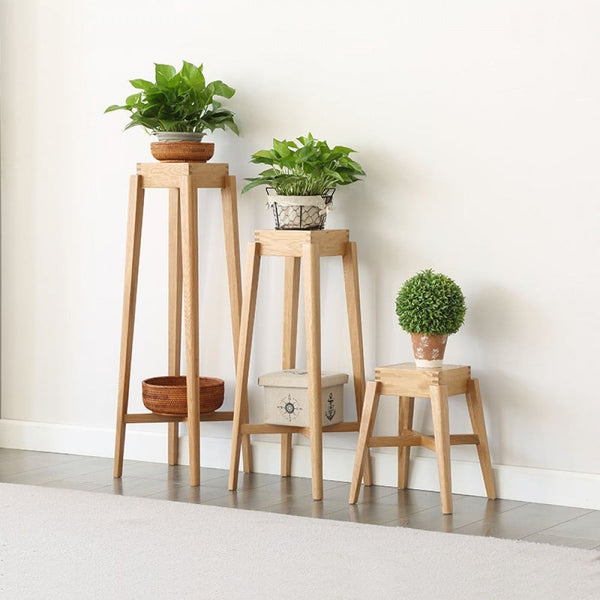 حامل زهور خشبي بعدة مقاسات