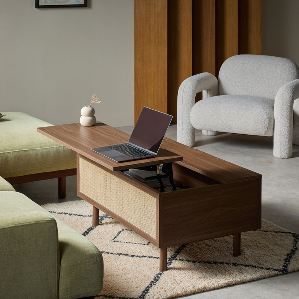 طاولة قهوة متعددة الوظائف بتصميم ذكي وعصري