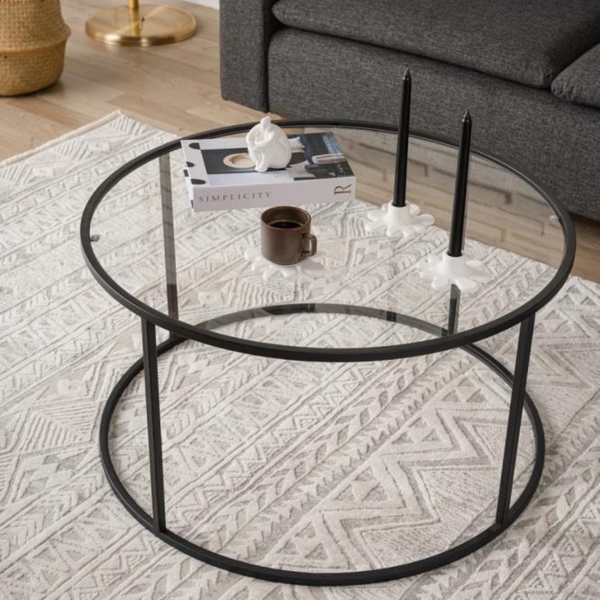 طاولة ضيافه بتصميم حديث لون أسود