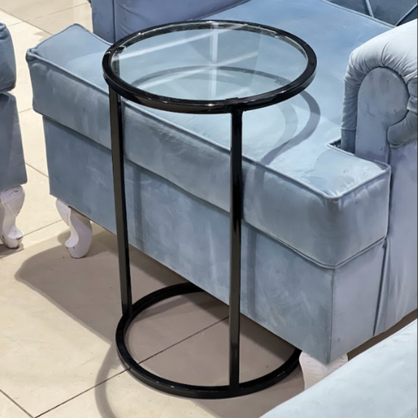 طاولة خدمة سطح زجاج شفاف
