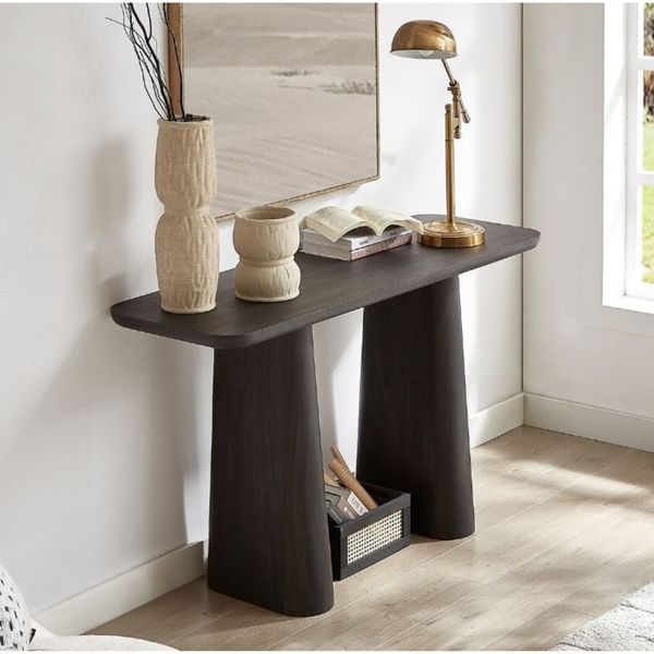 كونسول خشبى بتصميم بسيط