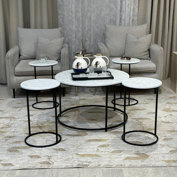 طقم طاولات قهوة وخدمة