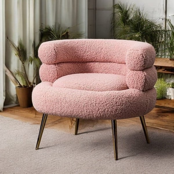 كرسي بوكلية وردي