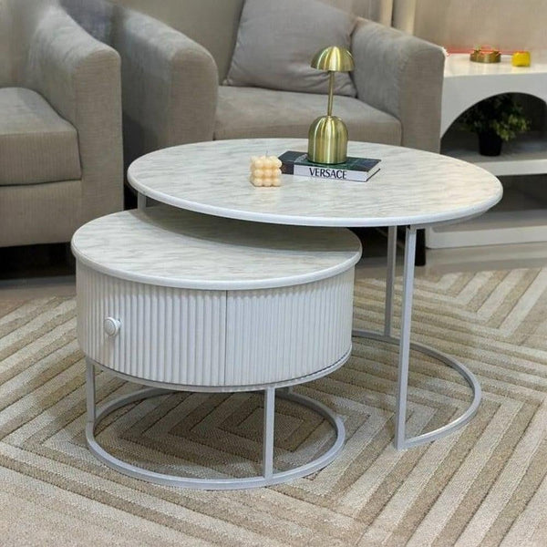 طاولة قهوه مزدوجه