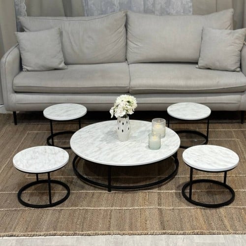 طقم طاولات أرضية 5 قطع