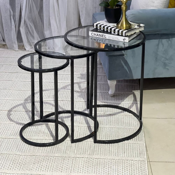 طقم طاولات خدمه 3 قطع